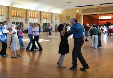 dance class in ballroom