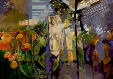 abstract painting by Stone Tower Studio resident artist